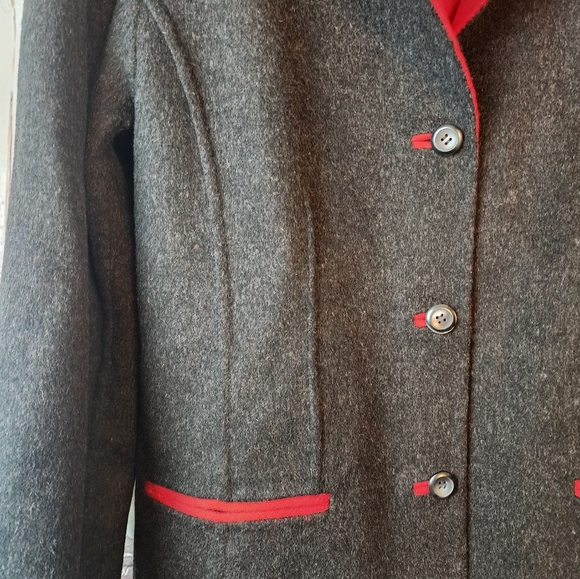 Pendleton Women's Reversible Wool Jacket Medium Red/Gray - Picture 3 of 6